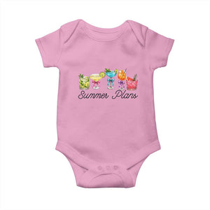 Funny Summer Plans Baby Onesie Refreshing Tropical Cocktail Lover Gift TS12 Light Pink Print Your Wear