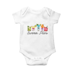 Funny Summer Plans Baby Onesie Refreshing Tropical Cocktail Lover Gift TS12 White Print Your Wear