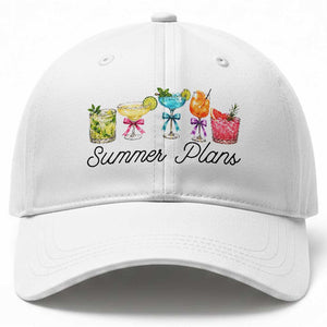 Funny Summer Plans Baseball Cap Refreshing Tropical Cocktail Lover Gift
