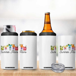 Funny Summer Plans 4 in 1 Can Cooler Tumbler Refreshing Tropical Cocktail Lover Gift TS12 Print Your Wear
