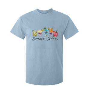 Funny Summer Plans T Shirt For Kid Refreshing Tropical Cocktail Lover Gift TS12 Light Blue Print Your Wear