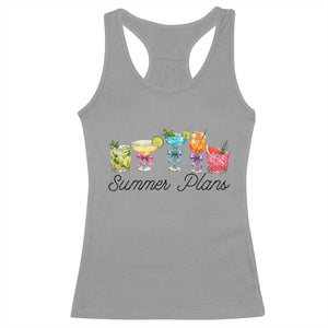 Funny Summer Plans Racerback Tank Top Refreshing Tropical Cocktail Lover Gift TS12 Sport Gray Print Your Wear