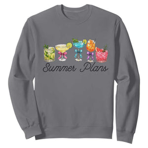 Funny Summer Plans Sweatshirt Refreshing Tropical Cocktail Lover Gift TS12 Charcoal Print Your Wear