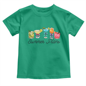 Funny Summer Plans Toddler T Shirt Refreshing Tropical Cocktail Lover Gift TS12 Irish Green Print Your Wear