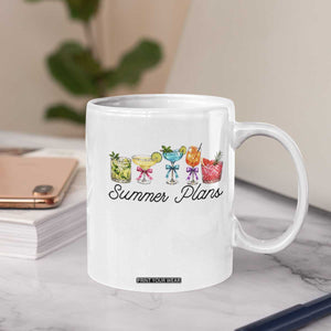 Funny Summer Plans Coffee Mug Refreshing Tropical Cocktail Lover Gift TS12 Print Your Wear