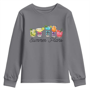 Funny Summer Plans Youth Sweatshirt Refreshing Tropical Cocktail Lover Gift