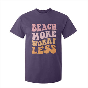 Beach More Worry Less T Shirt For Kid Boho Summer Vacation TS12 Purple Print Your Wear