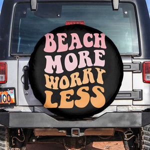 Beach More Worry Less Spare Tire Cover Boho Summer Vacation