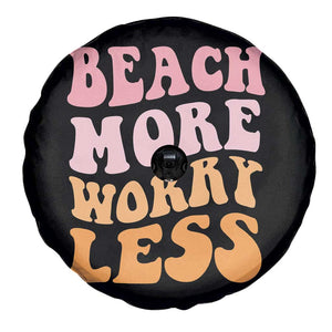 Beach More Worry Less Spare Tire Cover Boho Summer Vacation