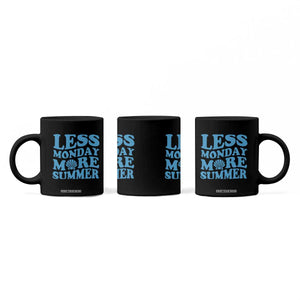 Less Monday More Summer Coffee Mug Retro Beach Seashell Graphic