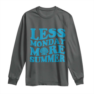 Less Monday More Summer Long Sleeve Shirt Retro Beach Seashell Graphic