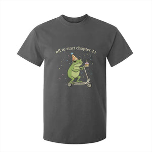 Off To Start Chapter 21 T Shirt For Kid Funny Frog Scooter 21st Birthday Gift