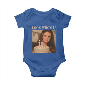 Look Who's 18 Baby Onesie Funny Birthday Doll Face Meme