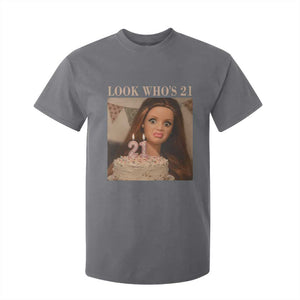 Look Who's 21 T Shirt For Kid Funny Birthday Doll Face Meme