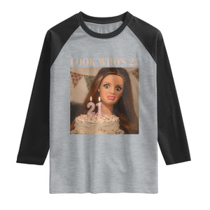Look Who's 21 Raglan Shirt Funny Birthday Doll Face Meme