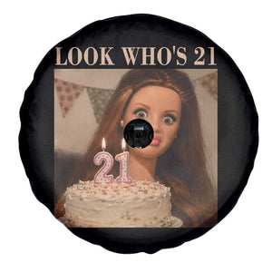 Look Who's 21 Spare Tire Cover Funny Birthday Doll Face Meme
