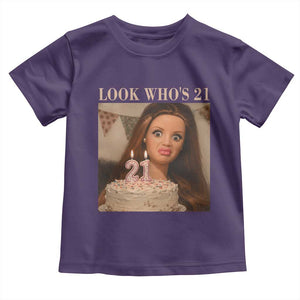 Look Who's 21 Toddler T Shirt Funny Birthday Doll Face Meme