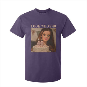 Look Who's 40 T Shirt For Kid Funny Birthday Doll Face Meme