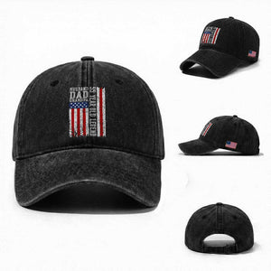 Husband Dad Grandpa 55 Year Old Legend Washed Cotton Baseball Cap American Flag Birthday Gift