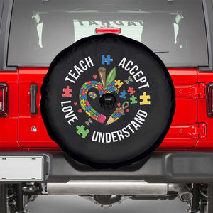 Special Education Teacher Autism Spare Tire Cover Teach Accept Understand Love