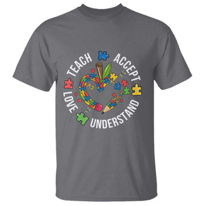 Special Education Teacher Autism T Shirt Teach Accept Understand Love