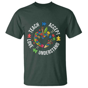 Special Education Teacher Autism T Shirt Teach Accept Understand Love