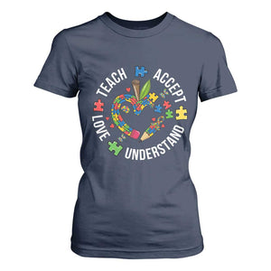 Special Education Teacher Autism T Shirt For Women Teach Accept Understand Love