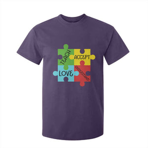 Special Ed Educator Autism Support T Shirt For Kid Teach Accept Understand Love