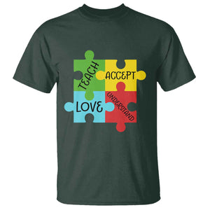 Special Ed Educator Autism Support T Shirt Teach Accept Understand Love
