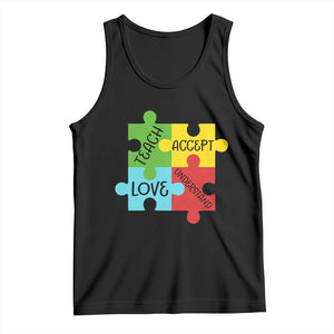 Special Ed Educator Autism Support Tank Top Teach Accept Understand Love