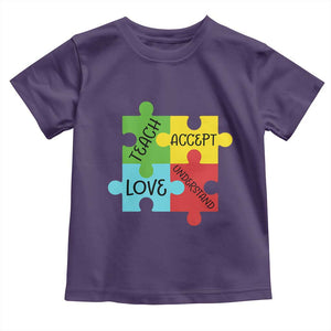 Special Ed Educator Autism Support Toddler T Shirt Teach Accept Understand Love
