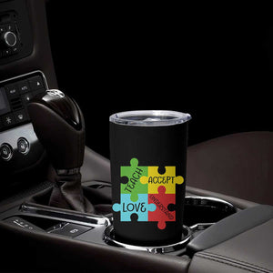 Special Ed Educator Autism Support Tumbler Cup Teach Accept Understand Love