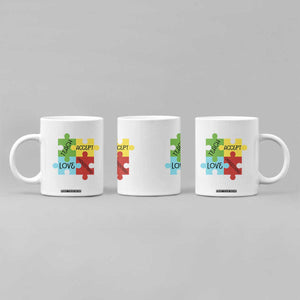 Special Ed Educator Autism Support Coffee Mug Teach Accept Understand Love