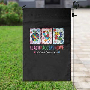 Autism Acceptance Support Garden Flag Teach Accept Love