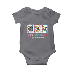 Autism Acceptance Support Baby Onesie Teach Accept Love