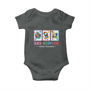 Autism Acceptance Support Baby Onesie Teach Accept Love