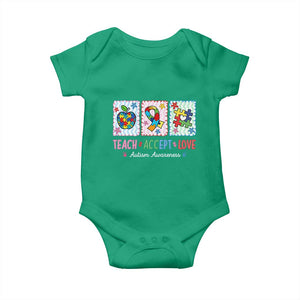 Autism Acceptance Support Baby Onesie Teach Accept Love