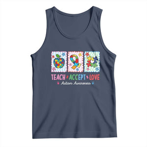 Autism Acceptance Support Tank Top Teach Accept Love