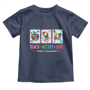Autism Acceptance Support Toddler T Shirt Teach Accept Love