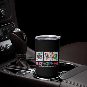 Autism Acceptance Support Tumbler Cup Teach Accept Love