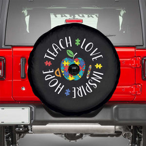 Autism Acceptance Teacher Spare Tire Cover Teach Love Hope Inspire