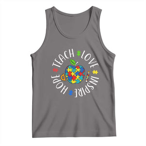 Autism Acceptance Teacher Tank Top Teach Love Hope Inspire