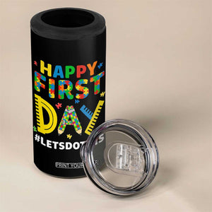 Autism Acceptance Back To School Educator 4 in 1 Can Cooler Tumbler Happy First Day