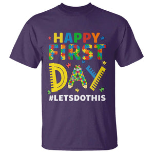 Autism Acceptance Back To School Educator T Shirt Happy First Day