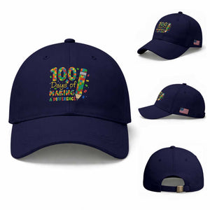 Proud Autism Teacher 100 Days Of School Baseball Cap Making A Difference