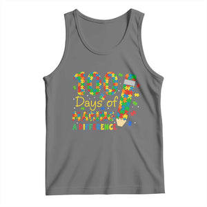 Proud Autism Teacher 100 Days Of School Tank Top Making A Difference