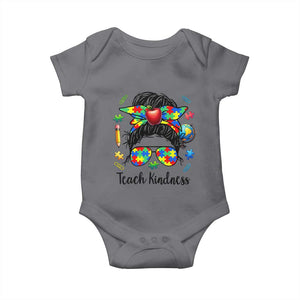 Sped Educator Autism Support Baby Onesie Teach Kindness Messy Bun