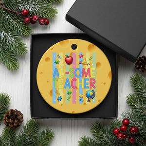 Special Ed Teacher Autism Acceptance Ceramic Ornament Au Some Teacher