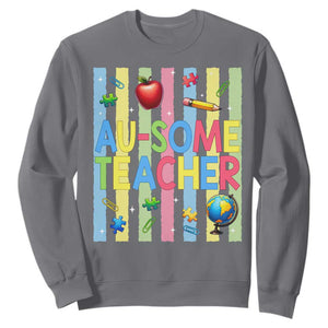 Special Ed Teacher Autism Acceptance Sweatshirt Au Some Teacher