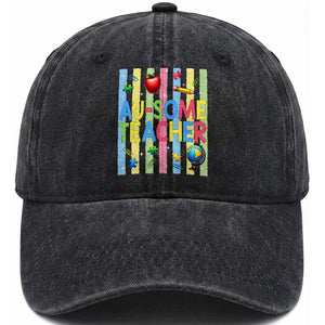 Special Ed Teacher Autism Acceptance Washed Cotton Baseball Cap Au Some Teacher